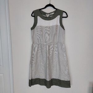 MALVIN Stripe Linen Dress Size Large